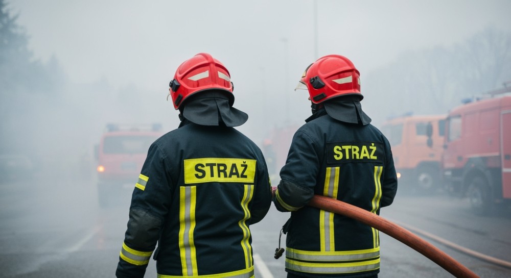 Wzorcowa współpraca: Policjanci i kierowcy wspólnie gaszą płonący samochód w Zaborzu